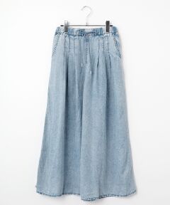 LOGEMENT DE CLAIRE / ロジュモンドクレール その他パンツ | 【パウダーデニムタックワイドパンツ】
