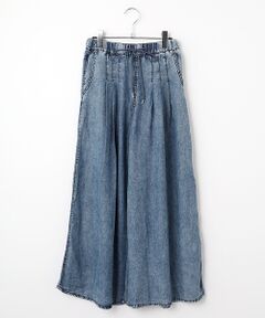 LOGEMENT DE CLAIRE / ロジュモンドクレール その他パンツ | 【パウダーデニムタックワイドパンツ】