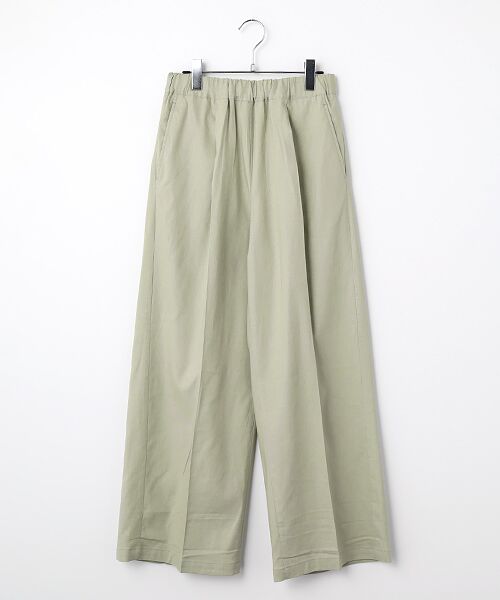 LOGEMENT DE CLAIRE / ロジュモンドクレール その他パンツ | 【リネンレーヨンワイドストレートパンツ】（セージグリーン）