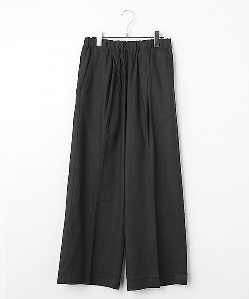 LOGEMENT DE CLAIRE / ロジュモンドクレール その他パンツ | 【リネンレーヨンワイドストレートパンツ】（ダークネイビー）