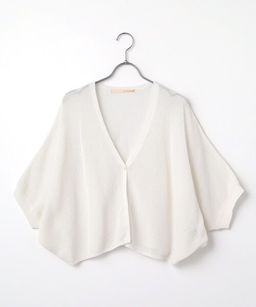LOGEMENT DE CLAIRE / ロジュモンドクレール カーディガン・ボレロ | 【メッシュ地柄コットンドルマンカーディガン】（オフホワイト）