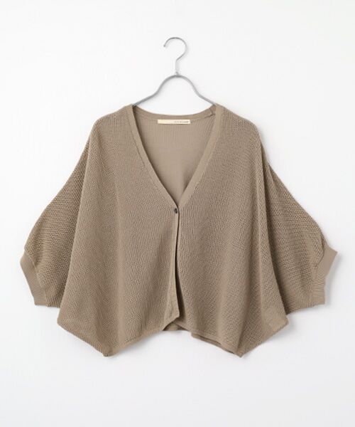 LOGEMENT DE CLAIRE / ロジュモンドクレール カーディガン・ボレロ | 【メッシュ地柄コットンドルマンカーディガン】（ベージュ）