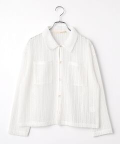 LOGEMENT DE CLAIRE / ロジュモンドクレール シャツ・ブラウス | 【ラッセルレース襟付きカットソーカーディガン】