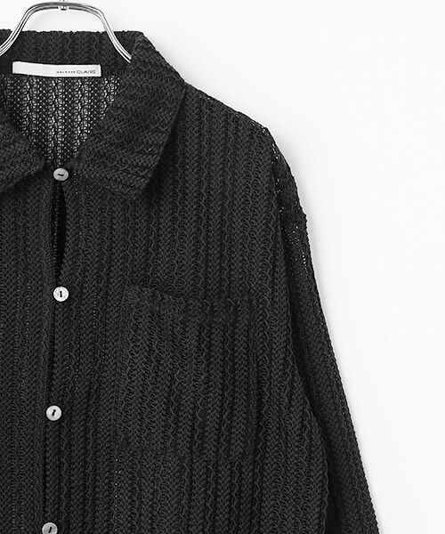 LOGEMENT DE CLAIRE / ロジュモンドクレール シャツ・ブラウス | 【ラッセルレース襟付きカットソーカーディガン】 | 詳細3