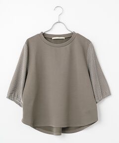 LOGEMENT DE CLAIRE / ロジュモンドクレール カットソー | 【異素材バルーンスリーブカットプルオーバー】