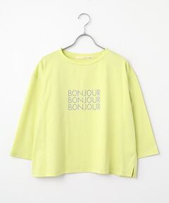 LOGEMENT DE CLAIRE / ロジュモンドクレール カットソー | 【コットン天竺BONJOURロゴプリントTシャツ】