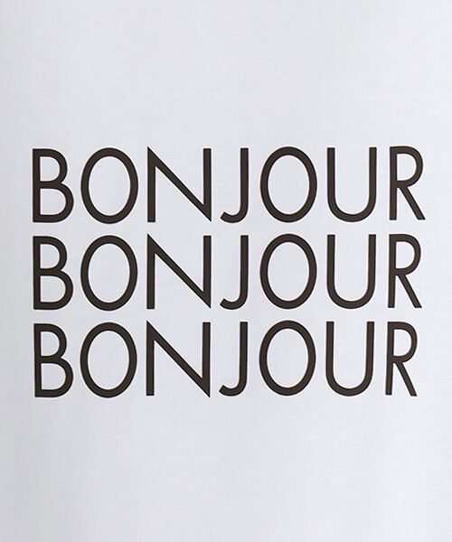 LOGEMENT DE CLAIRE / ロジュモンドクレール カットソー | 【コットン天竺BONJOURロゴプリントTシャツ】 | 詳細1