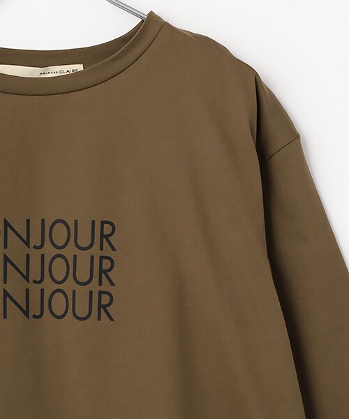 LOGEMENT DE CLAIRE / ロジュモンドクレール カットソー | 【コットン天竺BONJOURロゴプリントTシャツ】 | 詳細4