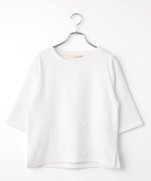 LOGEMENT DE CLAIRE / ロジュモンドクレール カットソー | 【ジャガードリブシンプルセットインプルオーバー】（オフホワイト）