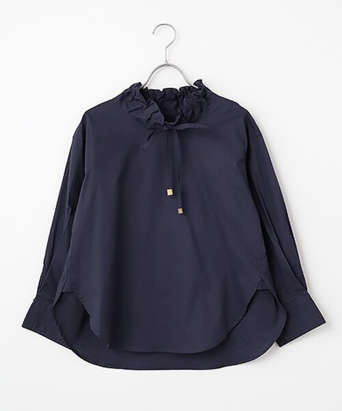 LOGEMENT DE CLAIRE / ロジュモンドクレール シャツ・ブラウス | フード付きブラウス（ネイビー）