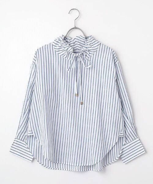 LOGEMENT DE CLAIRE / ロジュモンドクレール シャツ・ブラウス | フード付きブラウス（ストライプ）