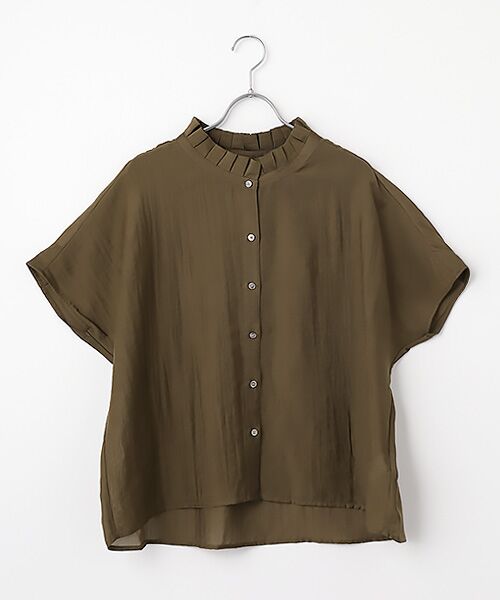 LOGEMENT DE CLAIRE / ロジュモンドクレール シャツ・ブラウス | フリルドルマンブラウス（ブラウン）