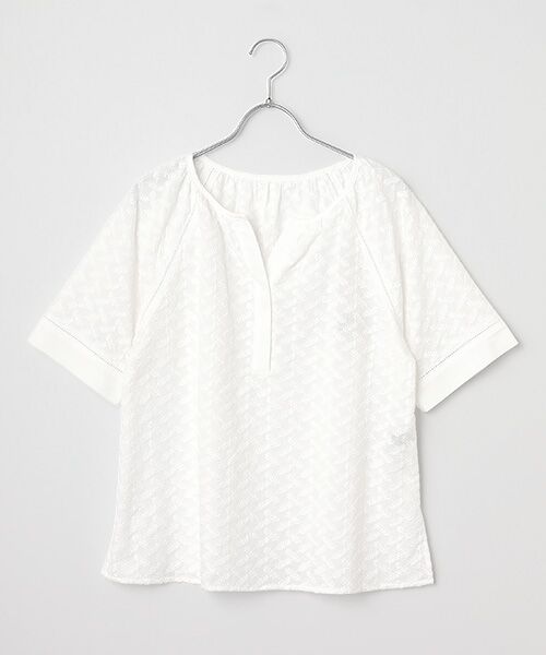 LOGEMENT DE CLAIRE / ロジュモンドクレール シャツ・ブラウス | 刺しゅうラグランブラウス（ホワイト）