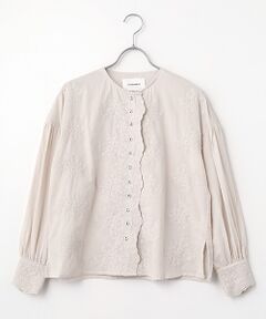 LOGEMENT DE CLAIRE / ロジュモンドクレール シャツ・ブラウス | 【LOURMARIN】バンドカラーレースシャツ