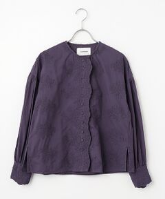 LOGEMENT DE CLAIRE / ロジュモンドクレール シャツ・ブラウス | 【LOURMARIN】バンドカラーレースシャツ