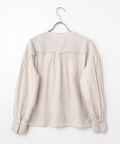 LOGEMENT DE CLAIRE / ロジュモンドクレール シャツ・ブラウス | 【LOURMARIN】バンドカラーレースシャツ | 詳細1