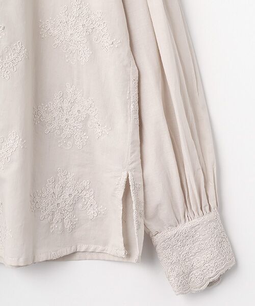 LOGEMENT DE CLAIRE / ロジュモンドクレール シャツ・ブラウス | 【LOURMARIN】バンドカラーレースシャツ | 詳細3