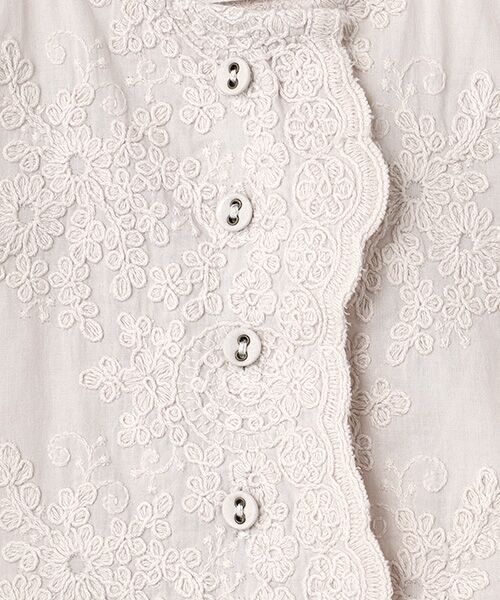 LOGEMENT DE CLAIRE / ロジュモンドクレール シャツ・ブラウス | 【LOURMARIN】バンドカラーレースシャツ | 詳細4