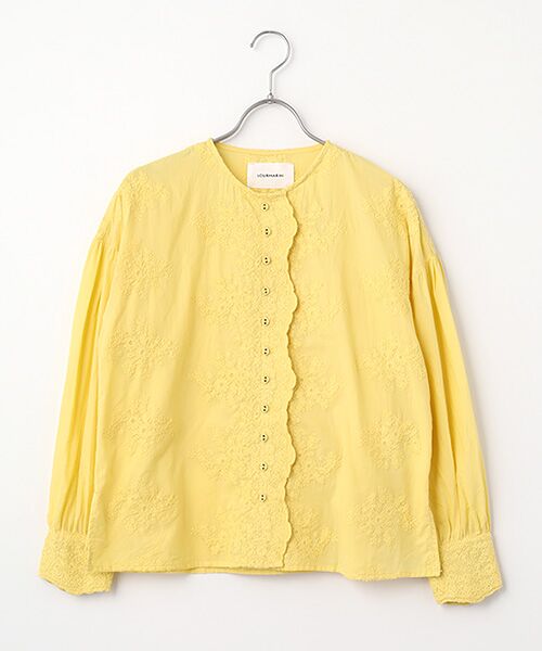 LOGEMENT DE CLAIRE / ロジュモンドクレール シャツ・ブラウス | 【LOURMARIN】バンドカラーレースシャツ（イエロー）