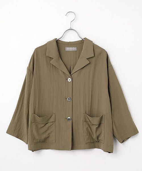LOGEMENT DE CLAIRE / ロジュモンドクレール その他アウター | オープンカラージャケット（カーキ）