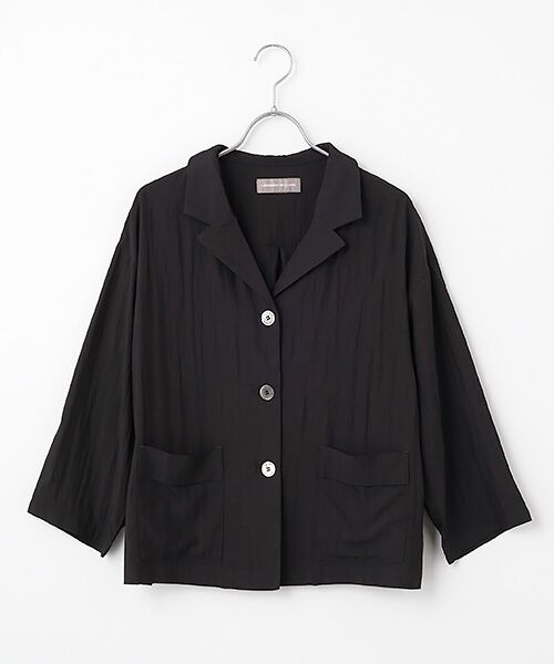 LOGEMENT DE CLAIRE / ロジュモンドクレール その他アウター | オープンカラージャケット（ブラック）