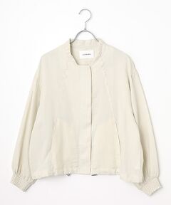 LOGEMENT DE CLAIRE / ロジュモンドクレール ブルゾン | 【LOURMARIN】レーヨン麻ギャザーブルゾン
