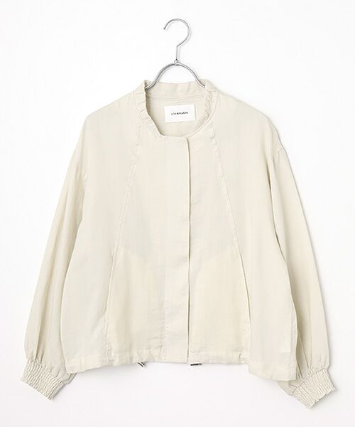 LOGEMENT DE CLAIRE / ロジュモンドクレール ブルゾン | 【LOURMARIN】レーヨン麻ギャザーブルゾン（ライトベージュ）