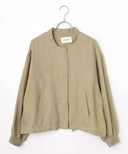 LOGEMENT DE CLAIRE / ロジュモンドクレール ブルゾン | 【LOURMARIN】レーヨン麻ギャザーブルゾン（ベージュ）
