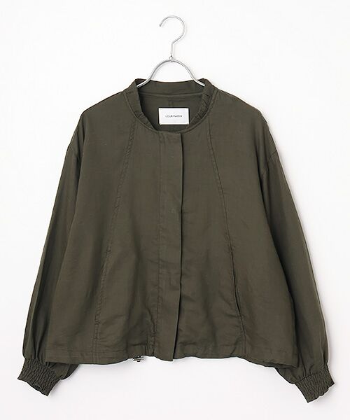 LOGEMENT DE CLAIRE / ロジュモンドクレール ブルゾン | 【LOURMARIN】レーヨン麻ギャザーブルゾン（スミクロ）