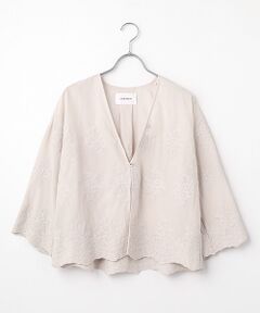 LOGEMENT DE CLAIRE / ロジュモンドクレール その他アウター | 【LOURMARIN】Vネックレース羽織り