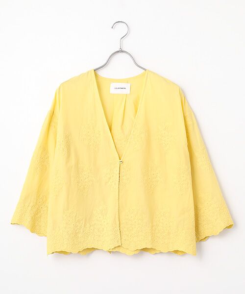 LOGEMENT DE CLAIRE / ロジュモンドクレール その他アウター | 【LOURMARIN】Vネックレース羽織り（イエロー）