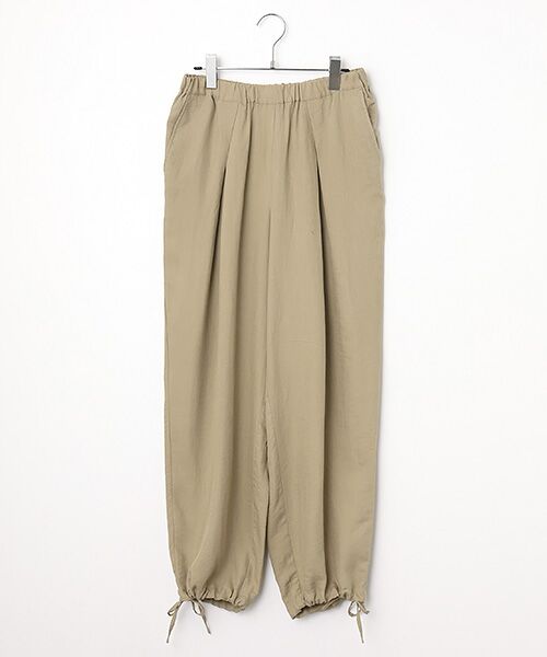 LOGEMENT DE CLAIRE / ロジュモンドクレール その他パンツ | 【LOURMARIN】レーヨン麻ギャザーバレルパンツ（ベージュ）
