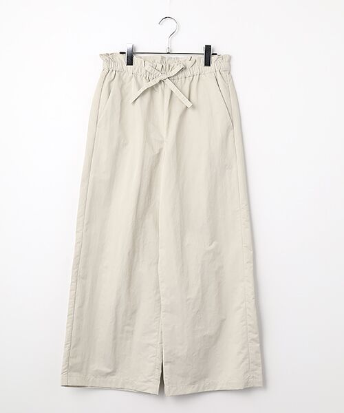 LOGEMENT DE CLAIRE / ロジュモンドクレール その他パンツ | 【LOURMARIN】ウエストフリルイージーパンツ（ライトグレー）