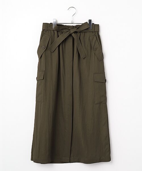 LOGEMENT DE CLAIRE / ロジュモンドクレール ロング・マキシ丈スカート | カーゴロングスカート（ブラウン）