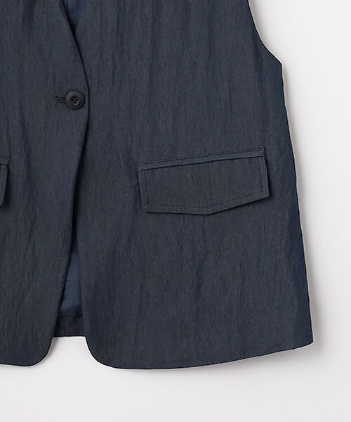 LOGEMENT DE CLAIRE / ロジュモンドクレール ベスト | ポケット付きVネックジレ | 詳細5