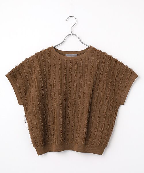 LOGEMENT DE CLAIRE / ロジュモンドクレール ニット・セーター | フリンジニット（ブラウン）