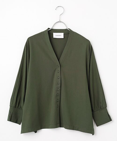 LOGEMENT DE CLAIRE / ロジュモンドクレール カーディガン・ボレロ | 【LOURMARIN】Vネックドルマンカーデ（カーキ）