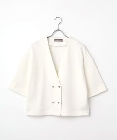 LOGEMENT DE CLAIRE / ロジュモンドクレール カーディガン・ボレロ | ダブル6分袖カーディガン