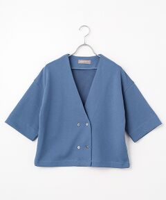 LOGEMENT DE CLAIRE / ロジュモンドクレール カーディガン・ボレロ | ダブル6分袖カーディガン