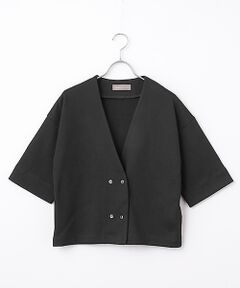LOGEMENT DE CLAIRE / ロジュモンドクレール カーディガン・ボレロ | ダブル6分袖カーディガン