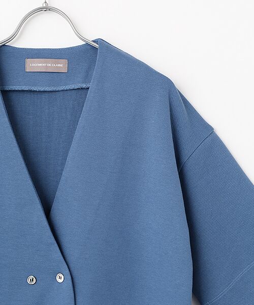LOGEMENT DE CLAIRE / ロジュモンドクレール カーディガン・ボレロ | ダブル6分袖カーディガン | 詳細3
