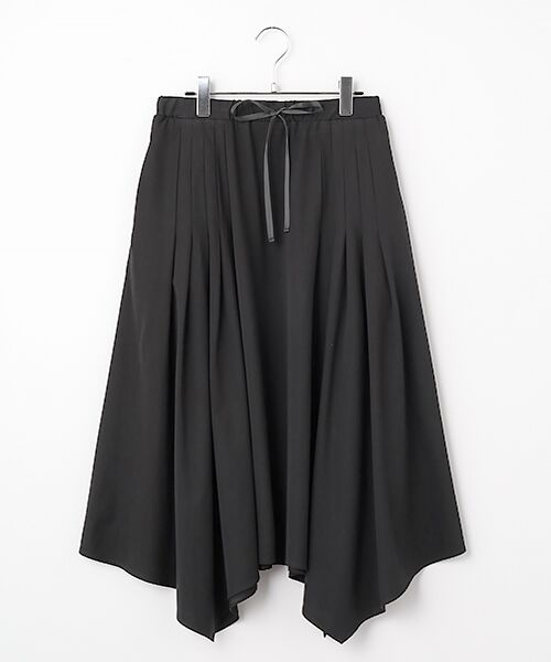 LOGEMENT DE CLAIRE / ロジュモンドクレール ロング・マキシ丈スカート | 【LOURMARIN】ハンカチーフヘムスカート（ブラック）