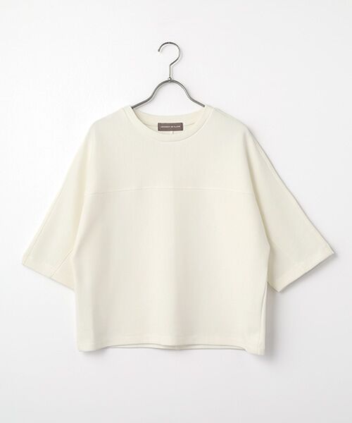 LOGEMENT DE CLAIRE / ロジュモンドクレール カットソー | 切り替え6分袖プルオーバー（オフホワイト）