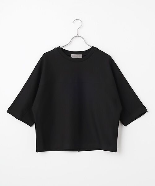 LOGEMENT DE CLAIRE / ロジュモンドクレール カットソー | 切り替え6分袖プルオーバー（ブラック）