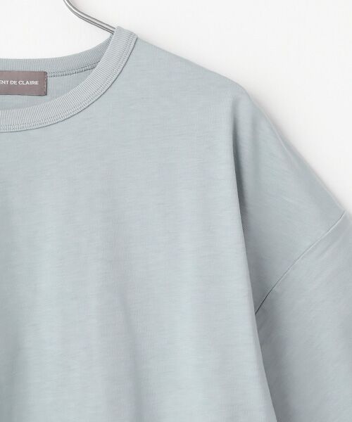 LOGEMENT DE CLAIRE / ロジュモンドクレール カットソー | 5分袖モックネックTシャツ | 詳細4