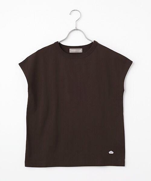 LOGEMENT DE CLAIRE / ロジュモンドクレール カットソー | フレンチスリーブTシャツ（ダークブラウン）