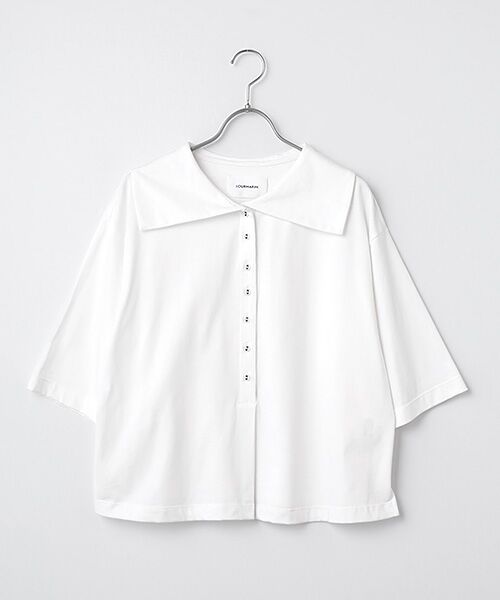 LOGEMENT DE CLAIRE / ロジュモンドクレール カットソー | 【LOURMARIN】ビックカラープルオーバー（オフホワイト）