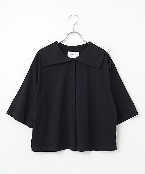 LOGEMENT DE CLAIRE / ロジュモンドクレール カットソー | 【LOURMARIN】ビックカラープルオーバー（ブラック）