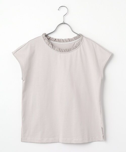 LOGEMENT DE CLAIRE / ロジュモンドクレール カットソー | 【LOURMARIN】フリル付きフレンチプルオーバー（ライトグレー）