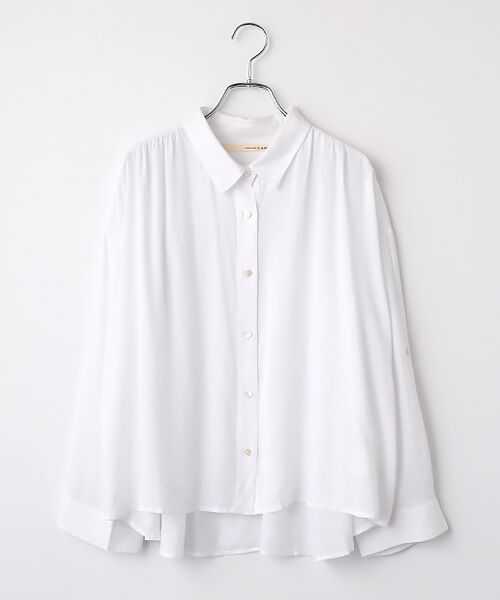 LOGEMENT DE CLAIRE / ロジュモンドクレール シャツ・ブラウス | 【レーヨンリネンボイルオーバーシャツ】（オフホワイト）